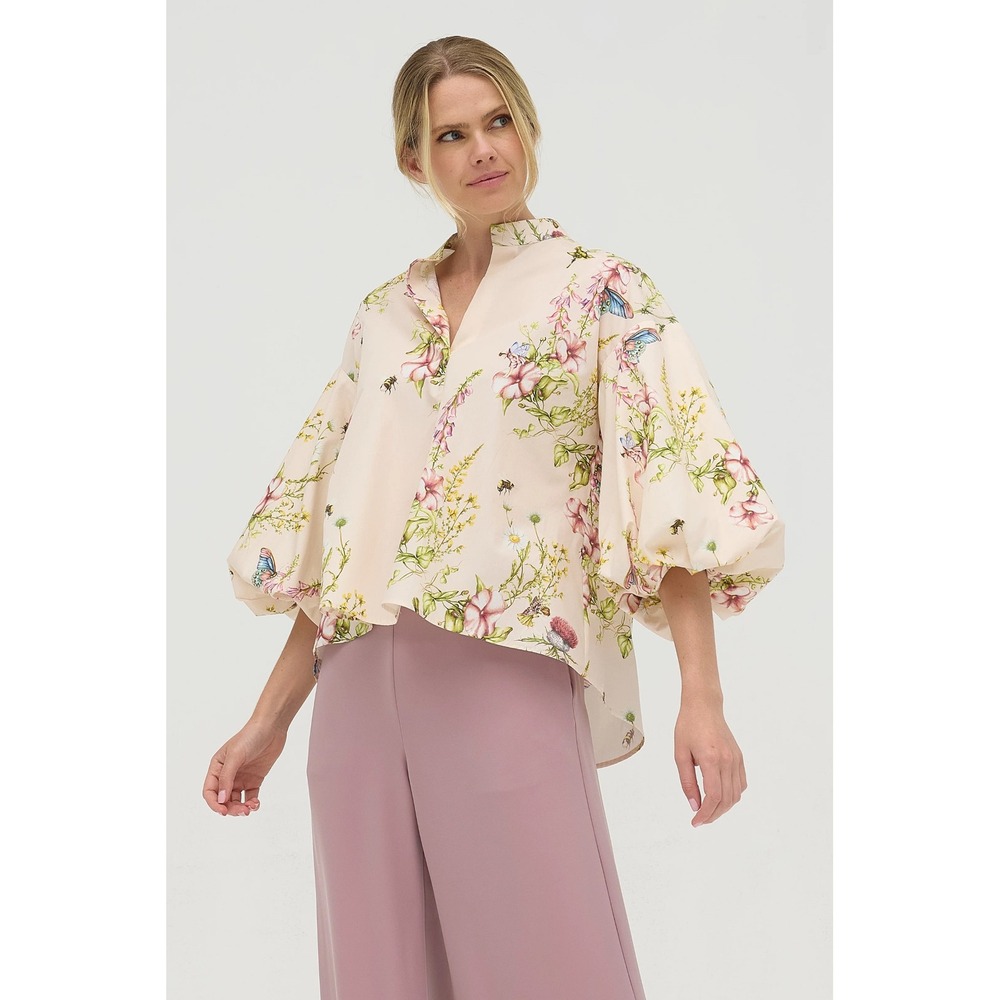 Pera Lima Renata Blouse in White with Patch